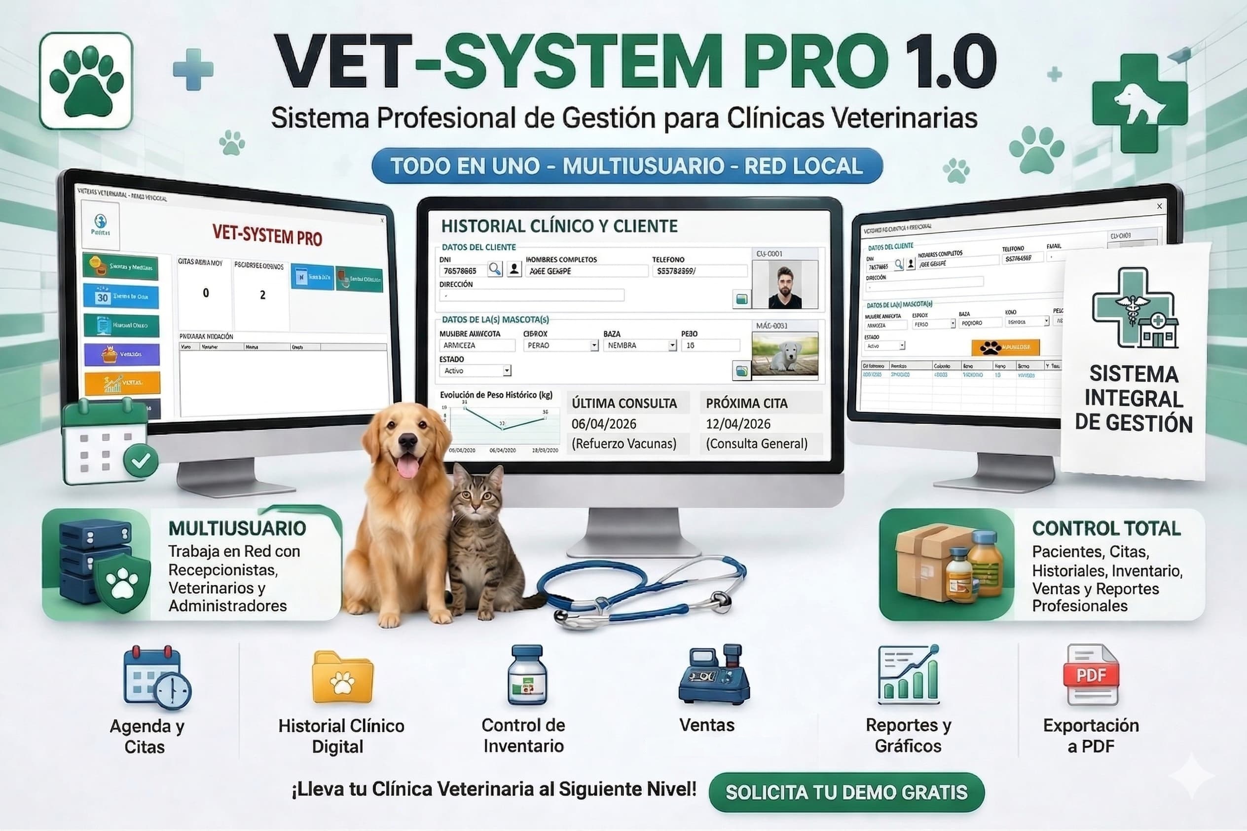 VET-SYSTEM PRO Pantalla Principal